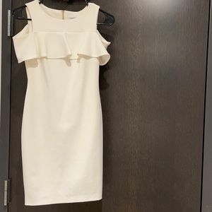Calvin Klein white off the shoulder dress